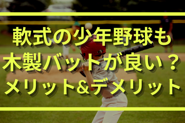 軟式の少年野球も木製バットが良い メリット デメリットと選び方を解説